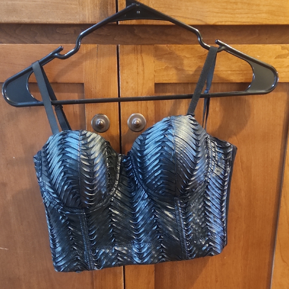 WYLDR Black Textured Bustier
